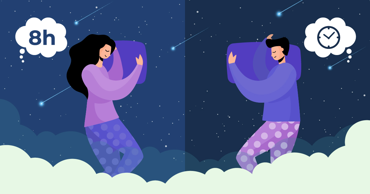 Compare the benefits of getting enough sleep and sleeping on time