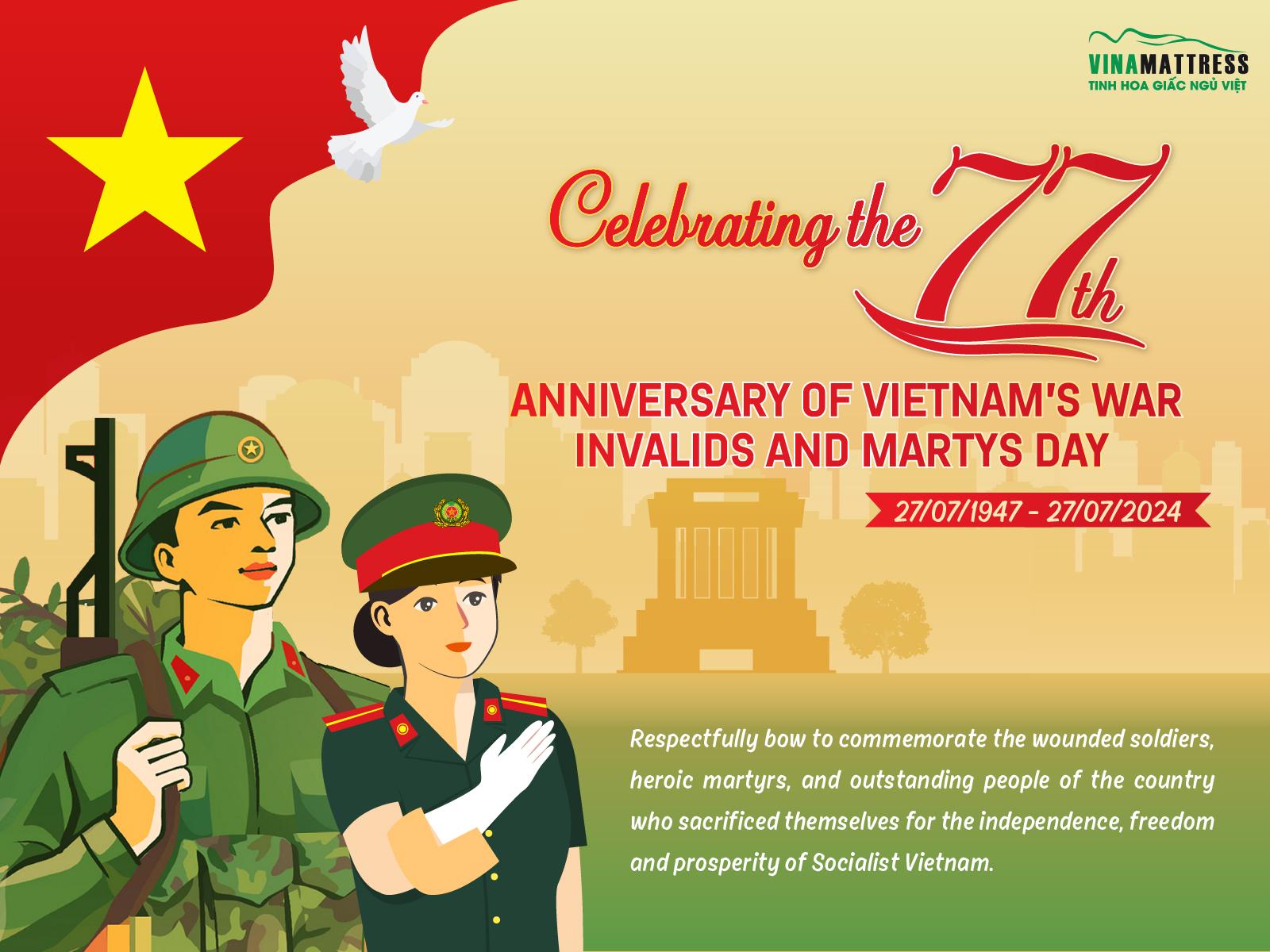 77TH ANNIVERSARY OF VIETNAM’S WAR INVALIDS AND MARTYRS DAY JULY 27, 1947-JULY 27, 2024